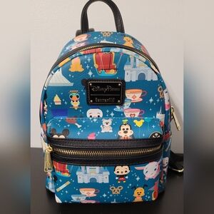 Disney Parks Loungefly Icons Characters & Attractions Mini Backpack Castle NWOT